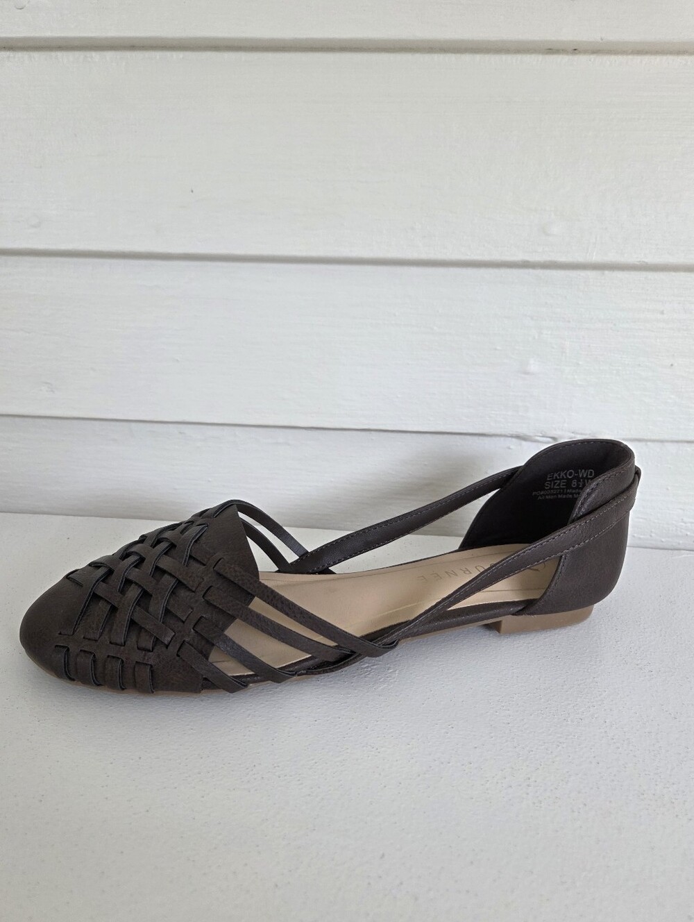 Journee Collection Ekko  Women’s Brown Comfortable Braided Flat Sandals Size 8.5